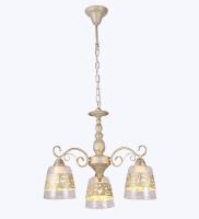 Люстры подвесные — 4805/3 белый с золотом купить в 