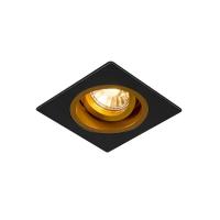 Точечные светильники — Встраиваемый светильник Zumaline Chuck dl square black- gold 92706 купить в  Точечные светильники — Встраиваемый светильник Zumaline Chuck dl square black- gold 92706 купить в