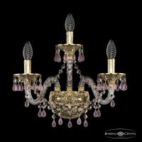 Настенные бра — Бра Bohemia Ivele Crystal 16110B/2+1/165 G V7010 купить в  Настенные бра — Бра Bohemia Ivele Crystal 16110B/2+1/165 G V7010 купить в