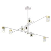 Люстры на штанге — Подвесная люстра Lumien Hall Саурис LH8020/8P-WT-GD купить в  Люстры на штанге — Подвесная люстра Lumien Hall Саурис LH8020/8P-WT-GD купить в