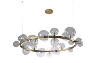 Люстры подвесные — Подвесная люстра Crystal Lux AGATA SP24 V2 GOLD/TRANSPARENTE купить в 