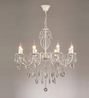 Люстры подвесные — 02260/8 белый с патиной хром купить в 