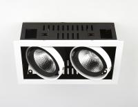 Влагозащищенные точечные светильники — Влагозащищенный светильник Ambrella Light T812 BK/CH 2*12W 4200K купить в 