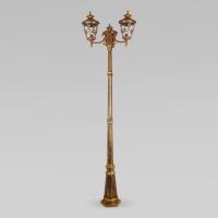 Высокие уличные фонари — Садово-парковый светильник Elektrostandard Diadema F/3 (GLYF-8046F/3) черное золото купить в  Высокие уличные фонари — Садово-парковый светильник Elektrostandard Diadema F/3 (GLYF-8046F/3) черное золото купить в