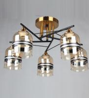 Потолочные люстры — 42357/5 черный+латунь купить в 