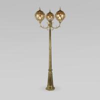 Высокие уличные фонари — Садово-парковый светильник Elektrostandard Sirius F/3 черное золото купить в  Высокие уличные фонари — Садово-парковый светильник Elektrostandard Sirius F/3 черное золото купить в