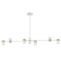 Люстры на штанге — Подвесная люстра Lumien Hall Саурис LH8020/6P-WT-GD купить в  Люстры на штанге — Подвесная люстра Lumien Hall Саурис LH8020/6P-WT-GD купить в