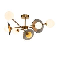 Люстры на штанге — Потолочная люстра Indigo Jazz 11020/6C Brass V000163 купить в  Люстры на штанге — Потолочная люстра Indigo Jazz 11020/6C Brass V000163 купить в