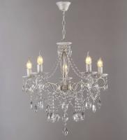 Люстры подвесные — 2609/5 белый с патиной золото купить в 