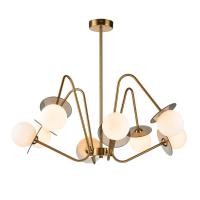 Люстры на штанге — Подвесная люстра Indigo Jazz 11020/8R Brass V000166 купить в  Люстры на штанге — Подвесная люстра Indigo Jazz 11020/8R Brass V000166 купить в