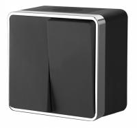 Выключатели — Выключатель Werkel WL15-03-02 (черный/хром) купить в 