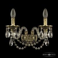Настенные бра — Бра Bohemia Ivele Crystal 16102B/2/141 GB купить в  Настенные бра — Бра Bohemia Ivele Crystal 16102B/2/141 GB купить в