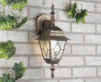 Уличные настенные светильники — Светильник настенный Elektrostandard Vega D черное золото купить в 