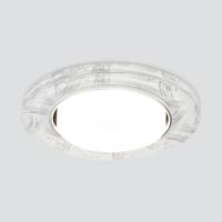 Встраиваемые точечные светильники — Встраиваемый светильник Elektrostandard 1062 GX53 WH/SL белый/серебро купить в 