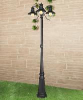 Высокие уличные фонари — Садово-парковый светильник Elektrostandard Talli F/3 черный купить в  Высокие уличные фонари — Садово-парковый светильник Elektrostandard Talli F/3 черный купить в