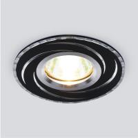 Встраиваемые точечные светильники — Встраиваемый светильник Elektrostandard 2002 MR16 BK/SL черный/серебро купить в 