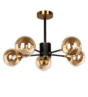 Потолочные люстры — 42328/5 черный+латунь купить в 