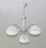 Люстры подвесные — 02546/3 белый с патиной хром купить в 
