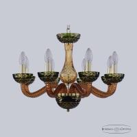 Люстры подвесные — Подвесная люстра Bohemia Ivele Crystal 1309/8/200 G Am/Amber-Green/H-1J купить в  Люстры подвесные — Подвесная люстра Bohemia Ivele Crystal 1309/8/200 G Am/Amber-Green/H-1J купить в
