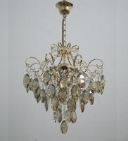 Люстры подвесные — 0988/4 белый с патиной золото - прозрачный купить в 