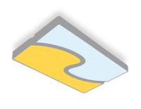 Накладные светильники — Накладной светильник Ambrella Light FP2402 WH/BK 180W D680*415 купить в 