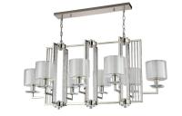 Люстры подвесные — Подвесная люстра Crystal Lux NICOLAS SP8 L1000 NICKEL/WHITE купить в 