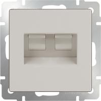 Розетки — Розетка Werkel WL03-RJ45+RJ45 -ivory (слоновая кость) купить в 