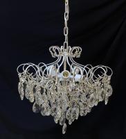 Люстры подвесные — 0988/6 белый с патиной золото - прозрачный купить в 