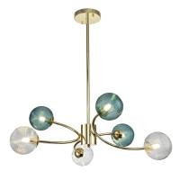 Люстры на штанге — Подвесная люстра Indigo Selva 11032/6R Gold V000296 купить в  Люстры на штанге — Подвесная люстра Indigo Selva 11032/6R Gold V000296 купить в