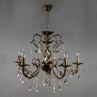 Люстры подвесные — Подвесная люстра AMBIENTE by BRIZZI 8888/5 PB Leaf crystal купить в 