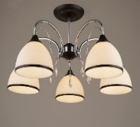 Потолочные люстры — 3326/5 хром+черный купить в 