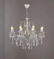 Люстры подвесные — 02594/8 белый с патиной хром купить в 