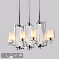 Люстры подвесные — Подвесная люстра iLamp RM6201-8P CR+CL купить в  Люстры подвесные — Подвесная люстра iLamp RM6201-8P CR+CL купить в