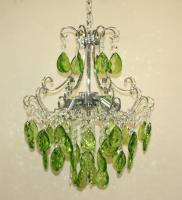 Люстры подвесные — 0989/4 хром-зеленый купить в 