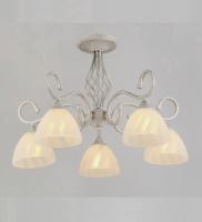 Потолочные люстры — 2874/5 белый с патиной золото купить в 