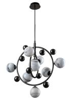 Люстры подвесные — Подвесная люстра Crystal Lux SALVADORE SP8V BLACK CHROMIUM купить в 