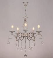 Люстры подвесные — 02519/5 (2235) белый с патиной золото купить в 