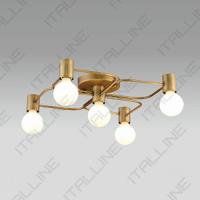 Люстры накладные — Накладная люстра ITALLINE Vega PL 6088/5 bronze купить в  Люстры накладные — Накладная люстра ITALLINE Vega PL 6088/5 bronze купить в