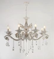 Люстры подвесные — 02943/8 белый с патиной золото купить в 