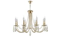 Люстры подвесные — Подвесная люстра Crystal Lux VICTORIA SP8 GOLD/AMBER купить в 
