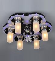 Потолочные люстры — 1154/6+1 черный-RGB купить в 