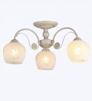 Потолочные люстры — 8034/3 белый+коричневый купить в 