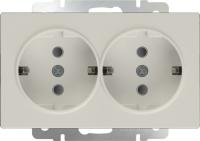 Розетки — Розетка Werkel WL03-SKG-02-IP20 (слоновая кость) купить в 