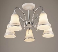 Потолочные люстры — 3322/5 хром+белый купить в 