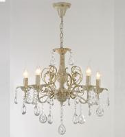 Люстры подвесные — 02948/5 белый с патиной золото купить в 