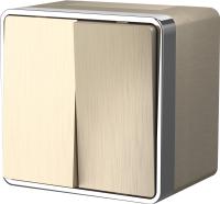 Выключатели — Выключатель Werkel WL15-03-02 (шампань рифленый) купить в 