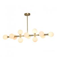 Люстры на штанге — Подвесная люстра iLamp Golden 712P/12 GL-WH купить в 