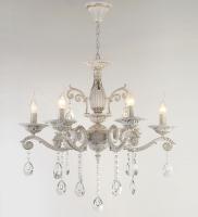 Люстры подвесные — 02943/6 белый с патиной золото купить в 