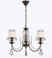 Люстры подвесные — 3058/3 черный с золотом купить в 