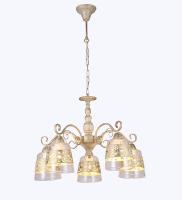 Люстры подвесные — 4805/5 белый с золотом купить в 